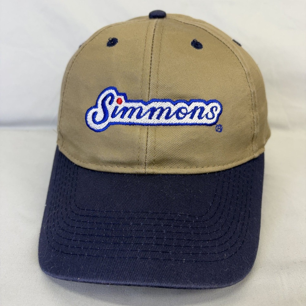 OC Simmons Baseball Hat Snapback Unisex OSFM Khaki Navy Blue Embroidered